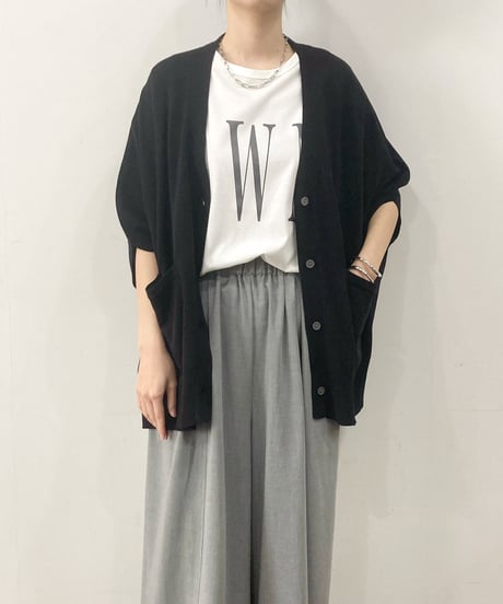 【sirodelabonte】R523103 poncho vest cardigan60S/2 high twist cotton