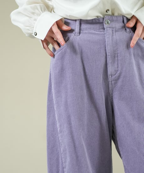 【Lallia Mu 26AW】  2613761 コーデュロイカーブパンツ