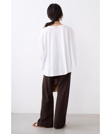 【MICA&DEAL】 0126209135 接触冷感-"SOLMER"ロゴフレアスリーブT-shirt