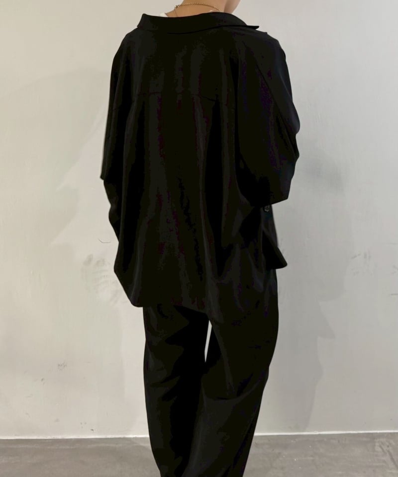 cafune カフネ ドルマンドレープワッシャージャケット ブラック cafune】 535416 drape washer dolman jacket | s