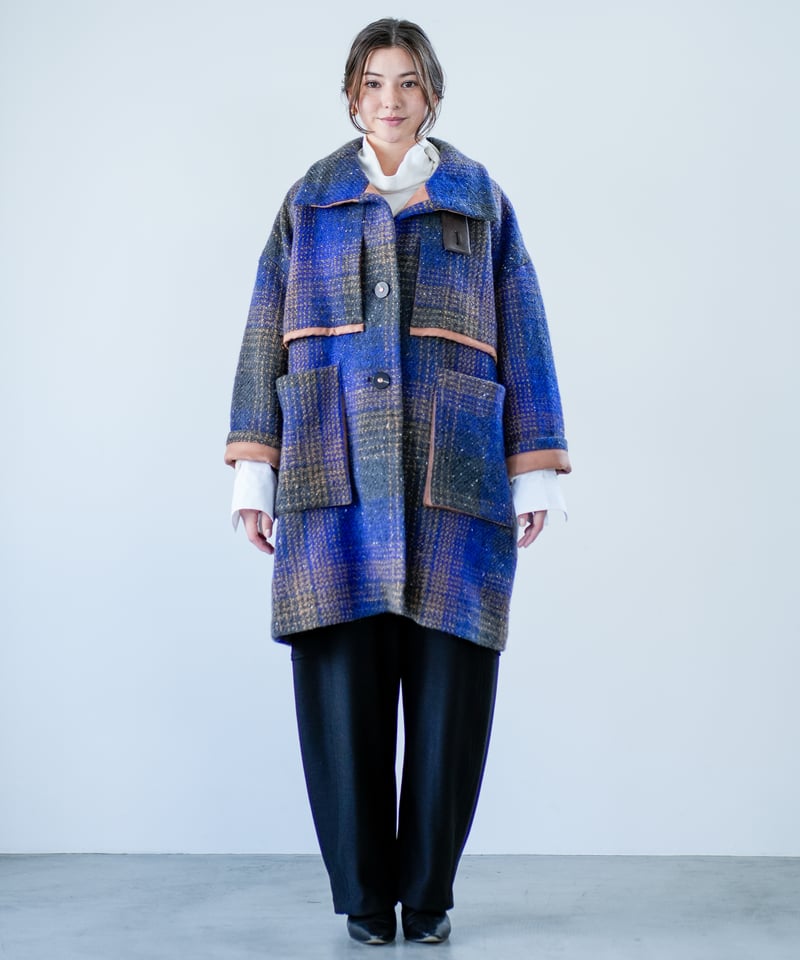 Lallia Mu 26AW】2614177 スノーネップチェックコート | selects