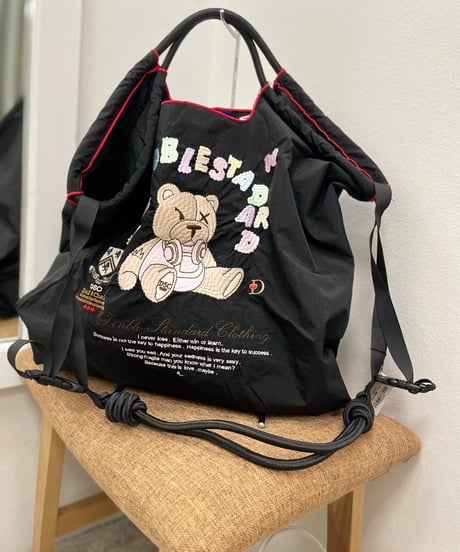 【DOUBLE STANDARD】0400-002-253 ショルダーストラップ ｜PASTEL BEAR SHOPPING BAG