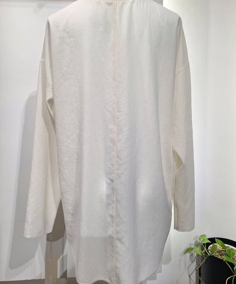 【cafune】625932 mat stretch georgette long T