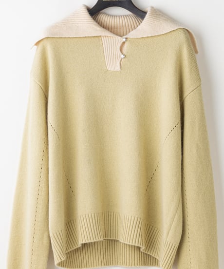 【Lallia Mu 26AW】2614444 セーラーカラーニット