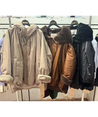 【Lallia Mu 26AW】2614173 ミンクフードモッズパファーコート