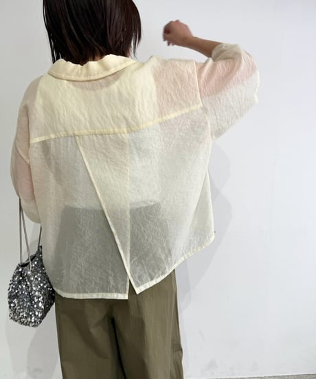 【cafune】525913 cupra organdy short shirt