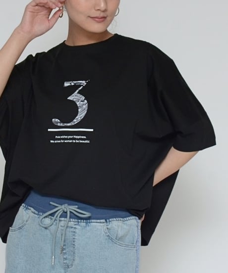【Praia】 LEO-2510 ナンバー転写ドルマンTシャツ