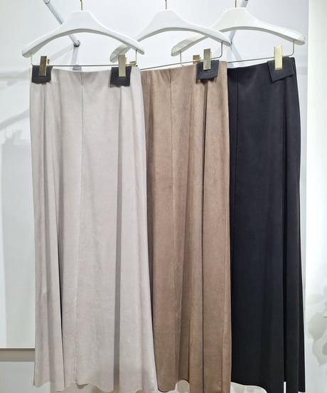 【cafune】  545612 suede flare skirt