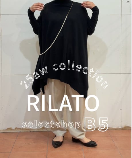 【RILATO 25AW】 R25407 ハイネックニットポンチョ
