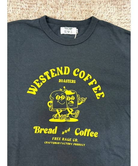 【free rage】 226AC817A WESTEND COFFEE ROASTERS Tシャツ(Bread and Coffee)