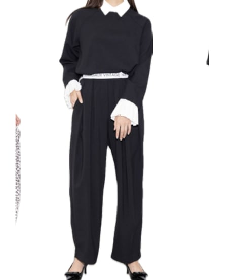 【MARGAUX VINTAGE】PT-26007 - S　ウエストロゴタックパンツ