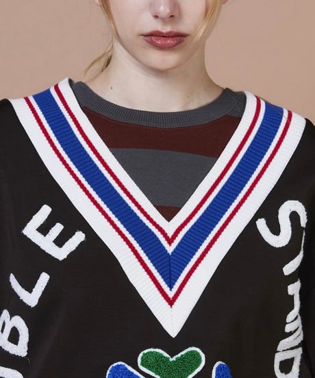 【DOUBLE STANDARD CLOTHING】0208-510-253 ダンボールVネックプルオーバー