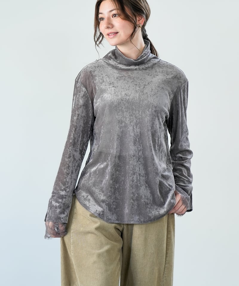 Lallia Mu 26AW】2614500 シアーモールメッシュカットソー | selec
