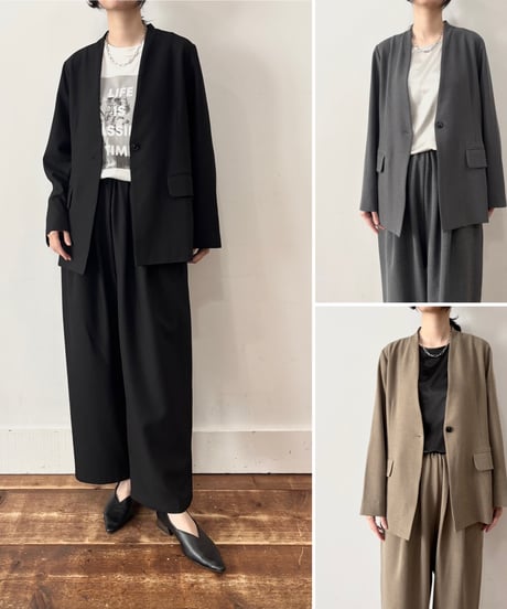 【siro de labonte】R613302 nocollar jacket