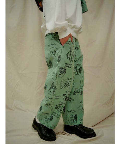 【HUMAROUS】 661807 "Many dogs tuck pants”
