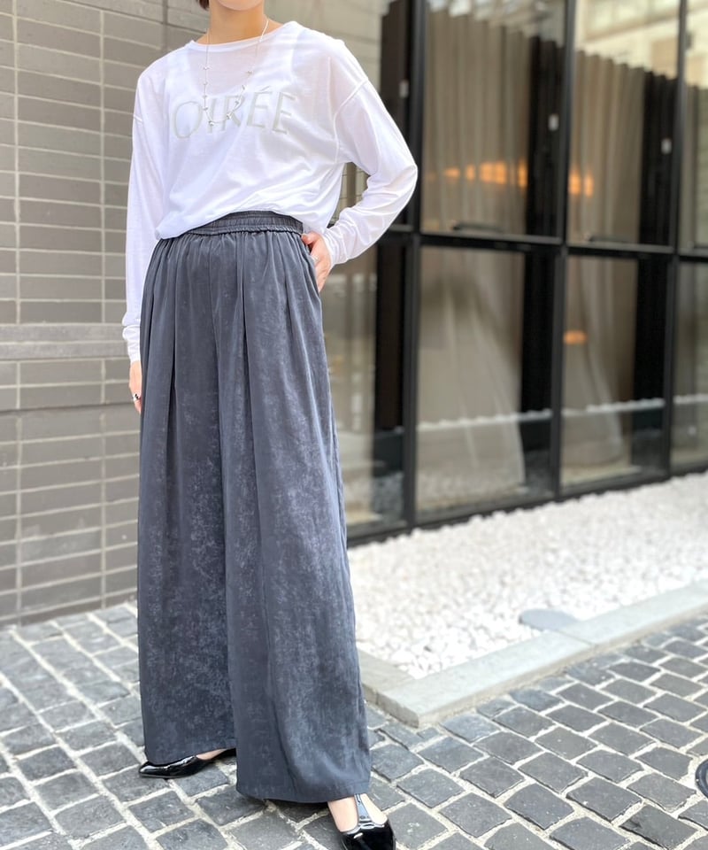 cafune】535623 silk touch polyester wide easy p