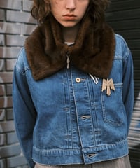 【LE MÉLANGE】  8648001 ECO MINK FUR スヌード