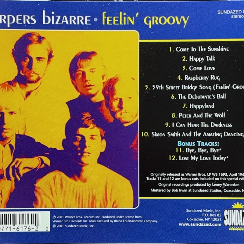 ハーパース・ビザール/Harpers Bizarre/フィーリン・グルーヴィー+2
