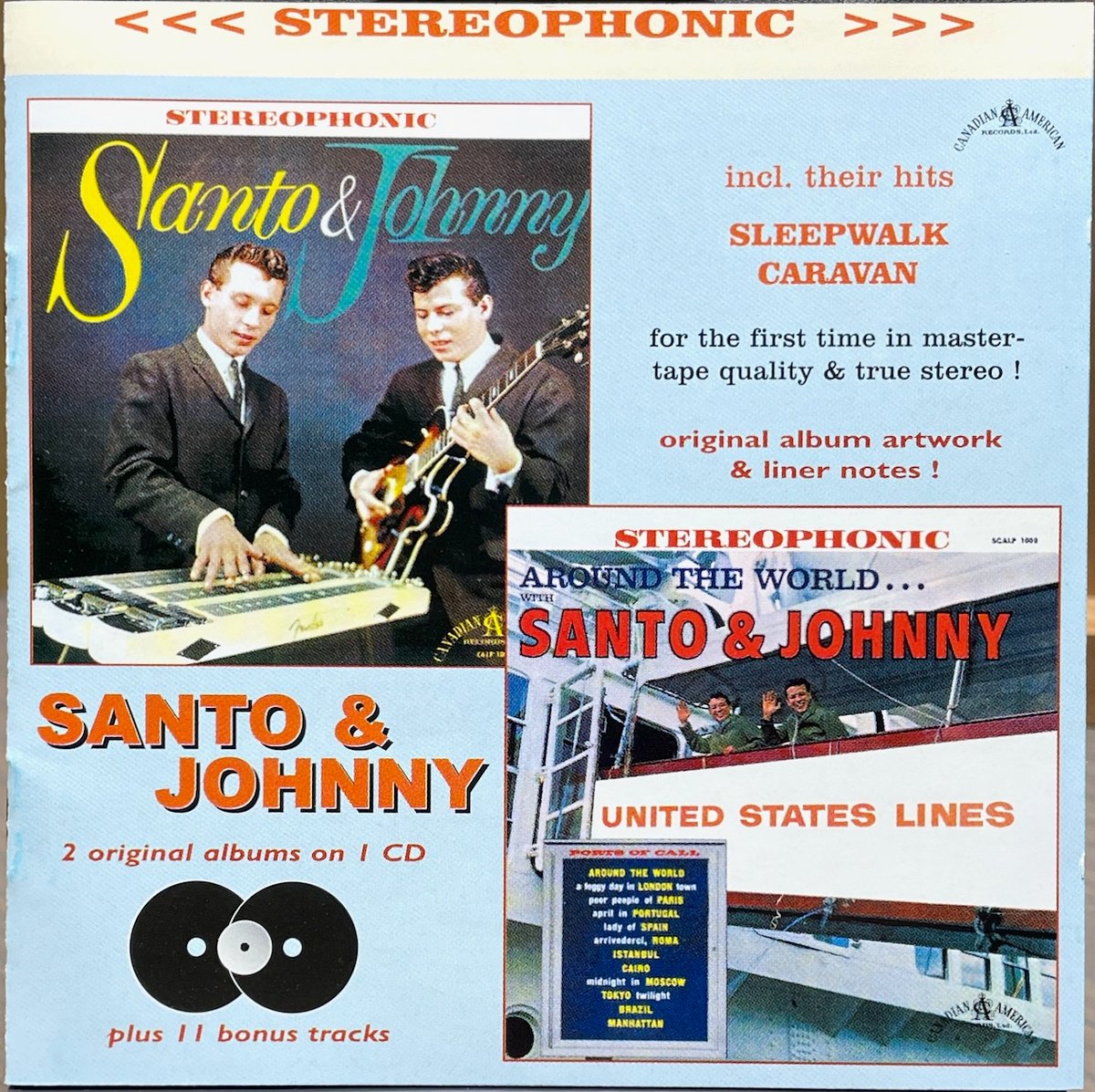 【USオリジナル】Santo & Johnny レコード　1959年作　名盤 サント&ジョニー/Santo & Johnny/Santo & Johnny(1959)/Ar