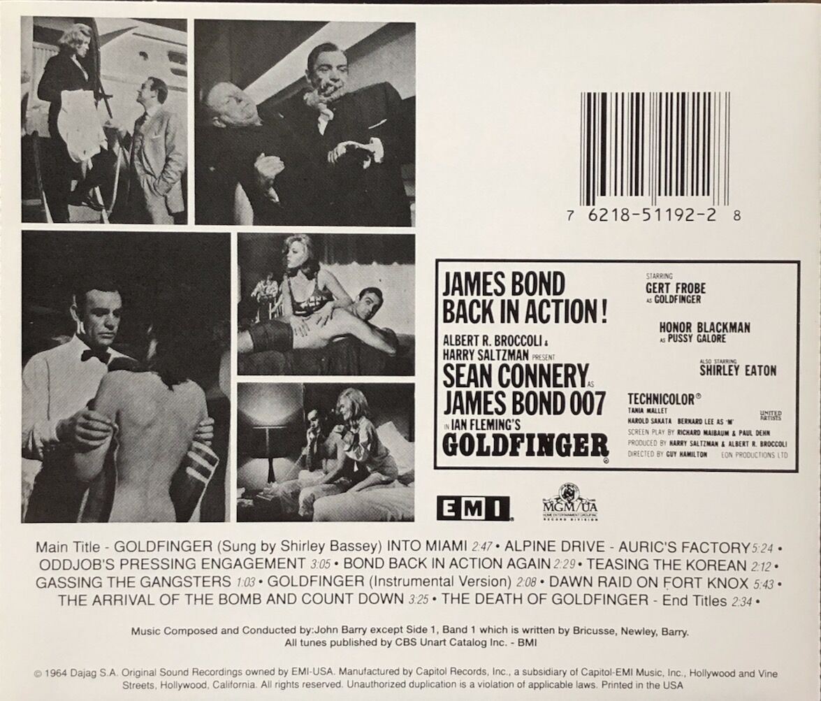 サントラCD「007 ゴールドフィンガー　60周年記念拡張盤」5000枚限定 Amazon.co.jp: 007/ゴールドフィンガー（60周年記念盤/リ