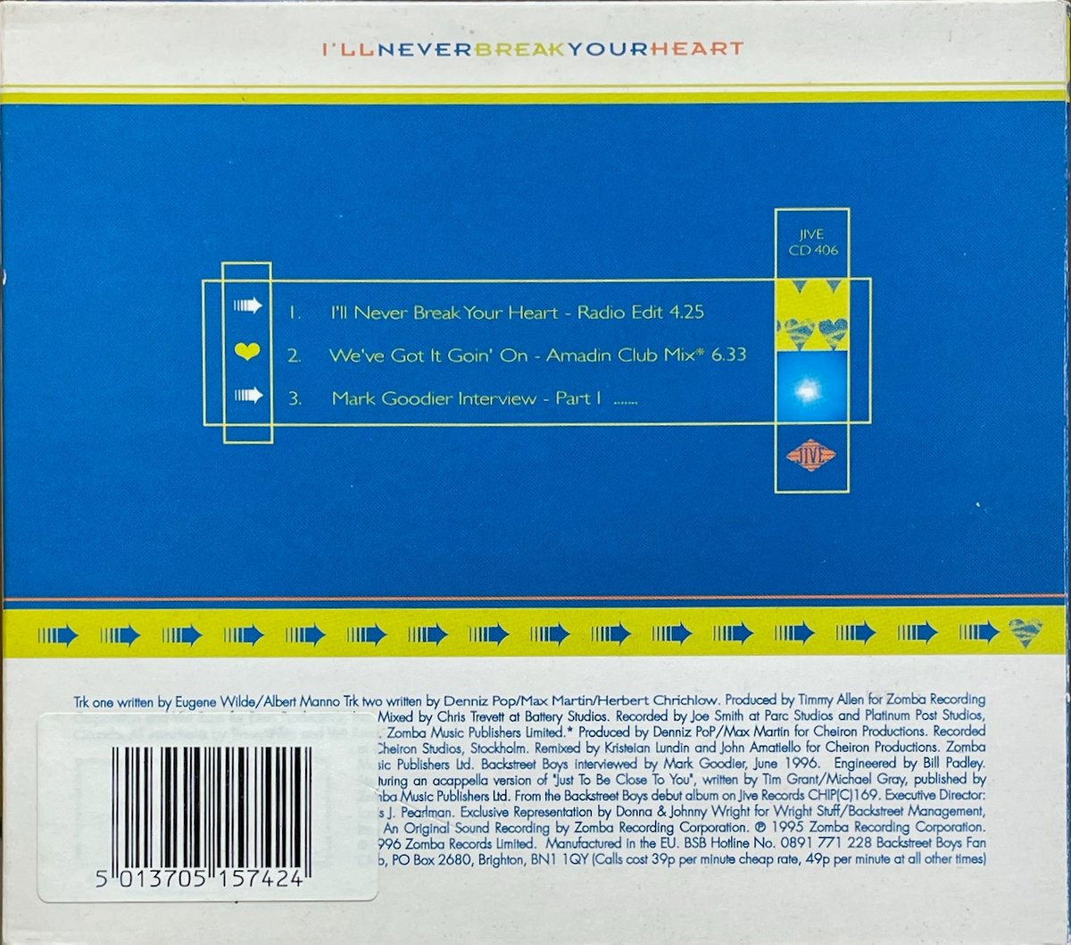 バックストリート・ボーイズ/Backstreet Boys/I'll Never Break