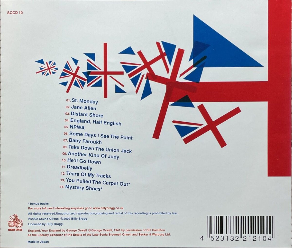 【中古】 England Half English ビリー・ブラッグ 91lGDfuXaHL._UF1000,1000_QL80_.jpg