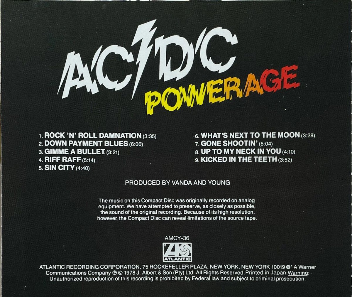 AC/DC/パワーエイジ/POWERAGE【廃盤】 | 音盤本舗