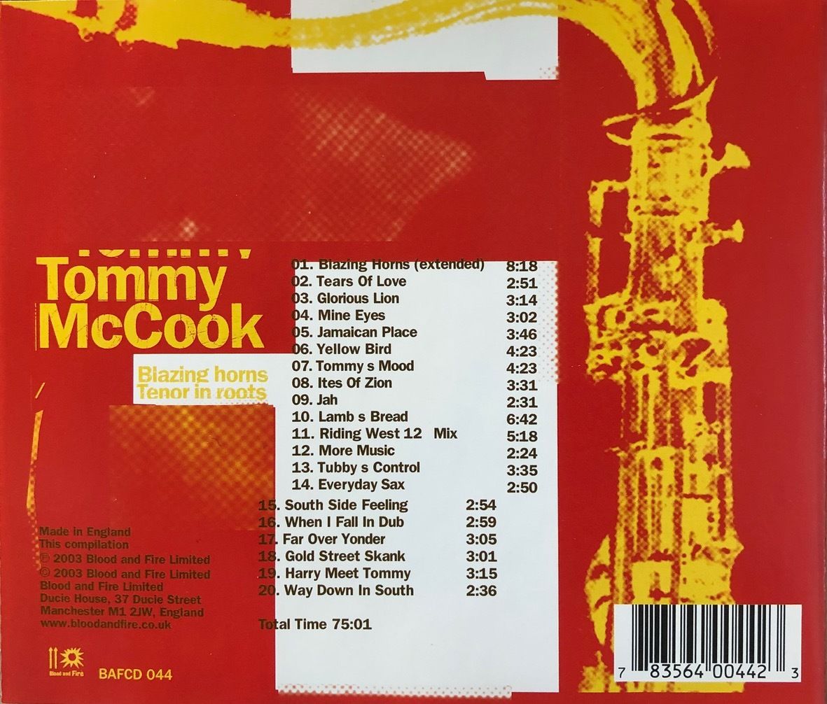 洋楽  McCook Blazing horns Tenor in root Tommy McCook – Blazing Horns / Tenor In Roots – CD (Compilation
