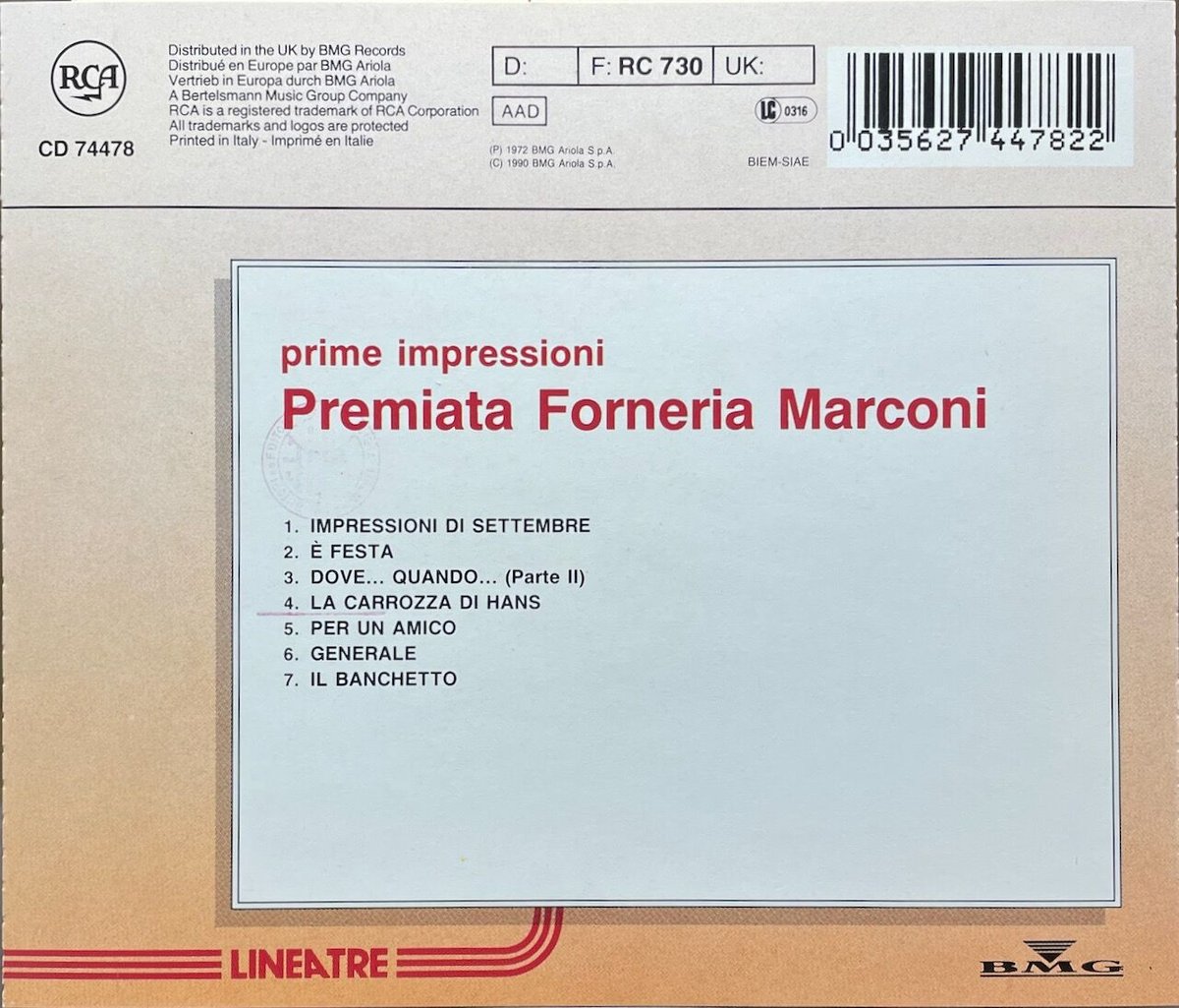 PFM (Premiata Forneria Marconi)/プレミアータ・フォルネリーア・...