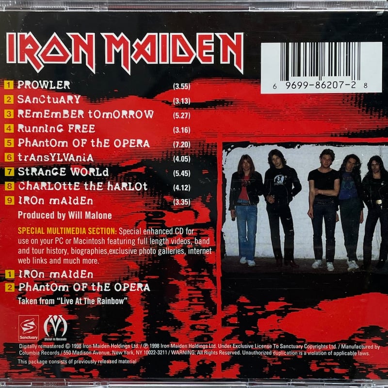アイアン・メイデン/Iron Maiden/鋼鉄の処女 | 音盤本舗