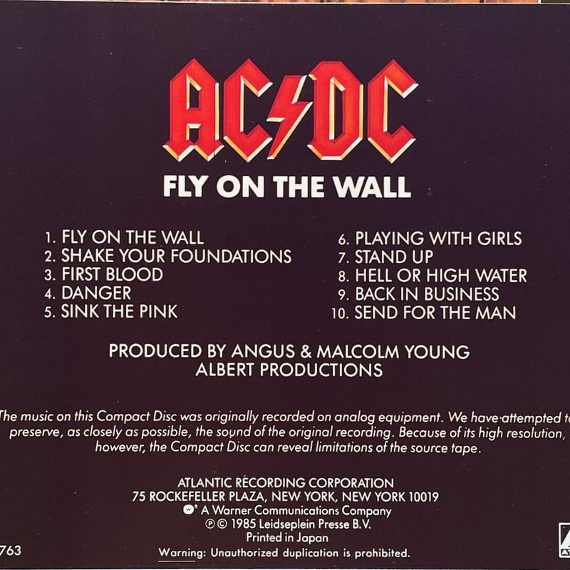 AC/DC/フライ・オン・ザ・ウォール/Fly On The Wall【廃盤】 | 音盤本舗
