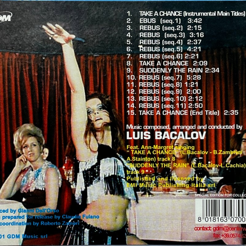 廃盤 帯付き CD LUIS BACALOV ルイス・バカロフ・イン・ラウンジ アン・マーガレット・イン レブス/Rebus/ルイス・バカロフ/Luis