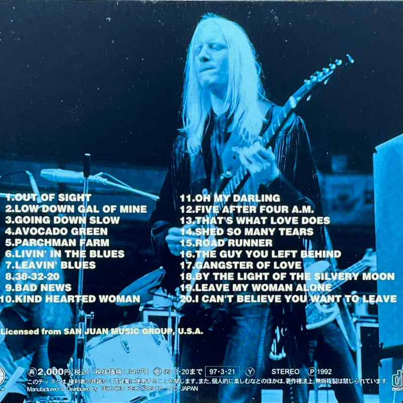 USオリジナル2eye美盤ジョニーウィンターJohnny Winterレコード JOHNNY WINTER (ジョニー・ウィンター) - The Winter Of '88 (UK