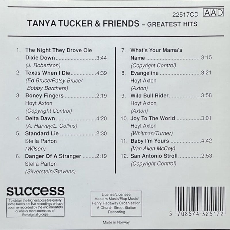 タニヤ・タッカー/Tanya Tucker & Friends-Greatest hits,