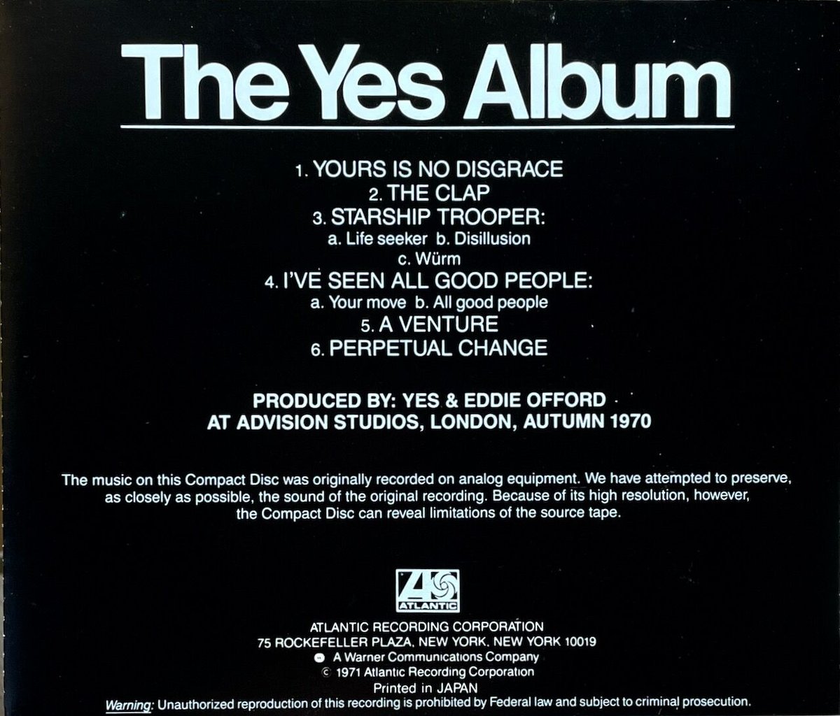 イエス/Yes/サード・アルバム/The Yes Album | 音盤本舗