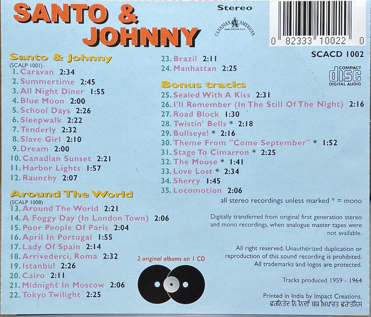 サント&ジョニー/Santo & Johnny/Santo & Johnny(1959)/Ar