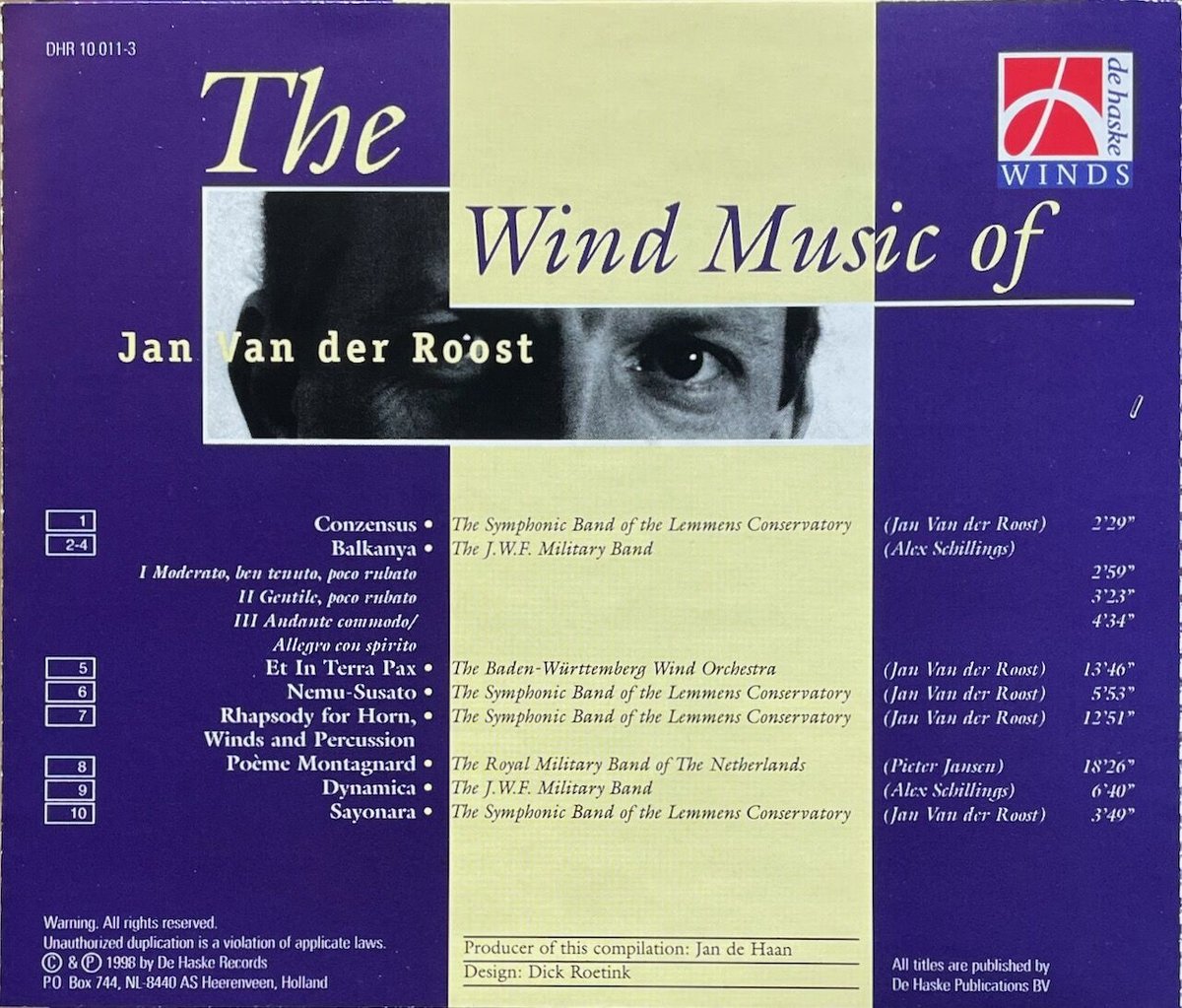 ヤン・ヴァン=デル=ロースト作品集VOL.4/The Wind Music Of ヤン・ヴァン=デル=ロースト作品集VOL.4/The Wind Music Of