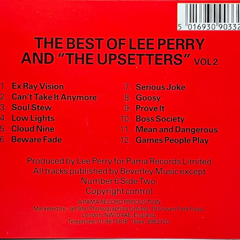 洋楽 the best of Lee perry vol.2 リー・ペリー＆ザ・アップセッターズ/The Best Of Lee Perry And 