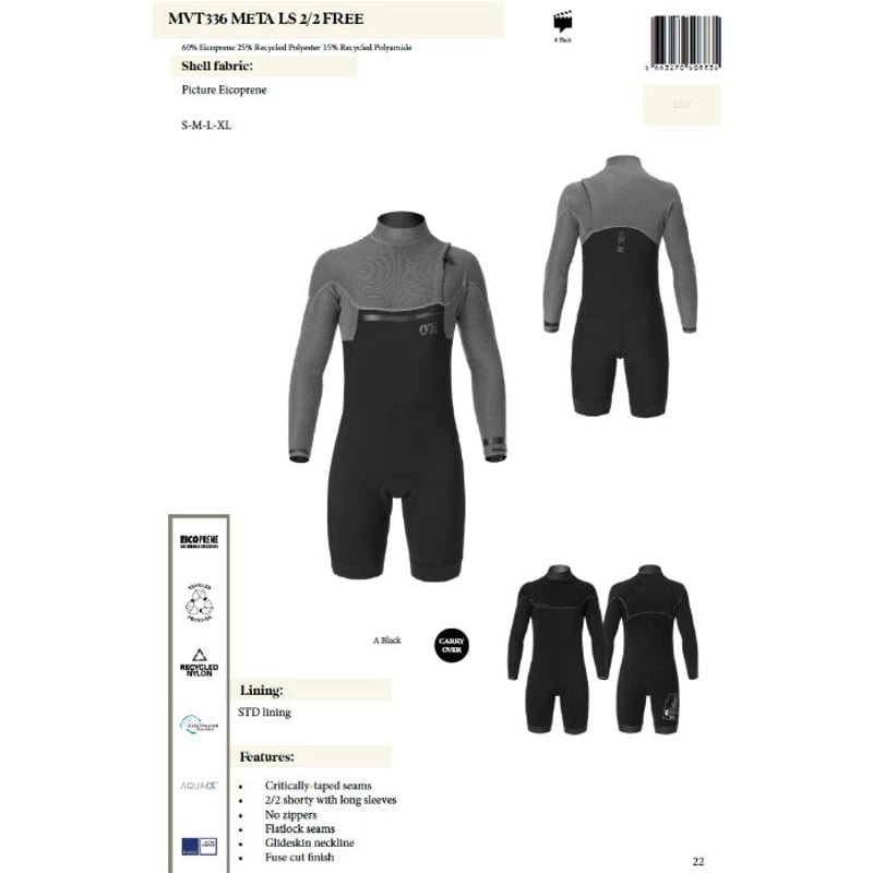 PICTURE ORGANIC CLOTHING WETSUIT META LS 2/2 FR