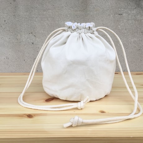 kinchaku bag【リネンオフホワイト】