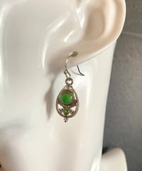 ピアス【 シルバー × ストーン 】金具交換可能 イヤリング  アクセサリー 天然石 オリエタル ボヘミアン 雑貨 かわいい プレゼント