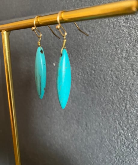 ピアス【 トルコ石 】金具交換可能 イヤリング ターコイズ  アクセサリー オリエタル ボヘミアン 雑貨 かわいい プレゼント アクセサリー