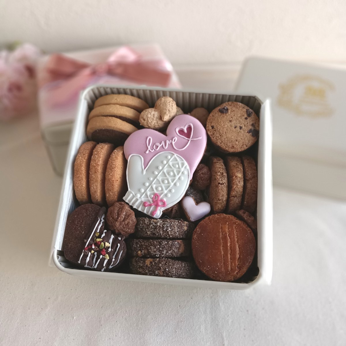 バレンタインクッキー缶 | ミルティアクッキー