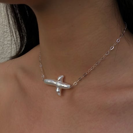 Cross Pearl Necklace