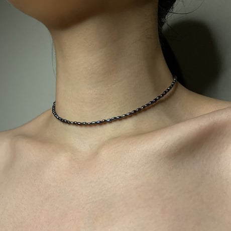 Tiny Pearl Choker（Black）