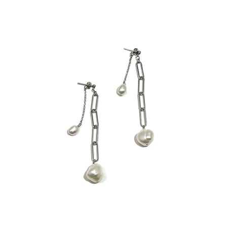 Chain Pearl Earrings