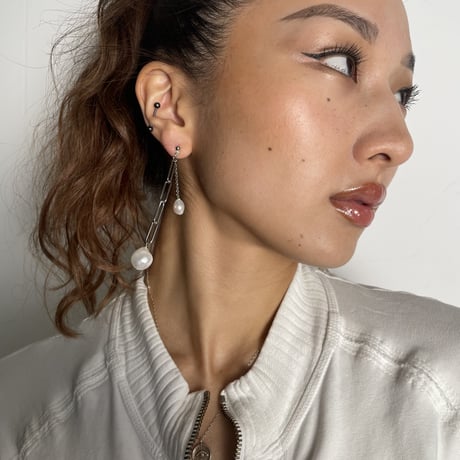 Chain Pearl Earrings
