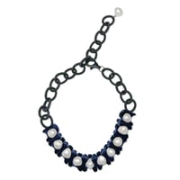 Pearl velvet necklace