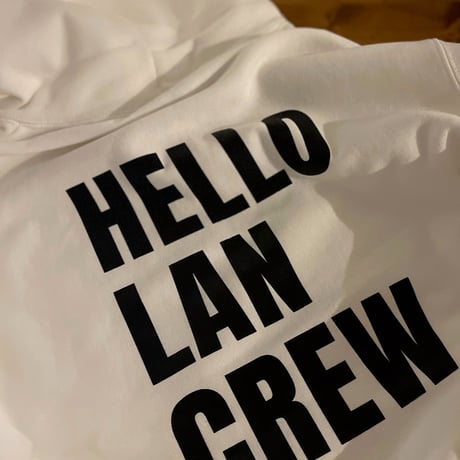 HELLO LANCREW  Hoodie ホワイト