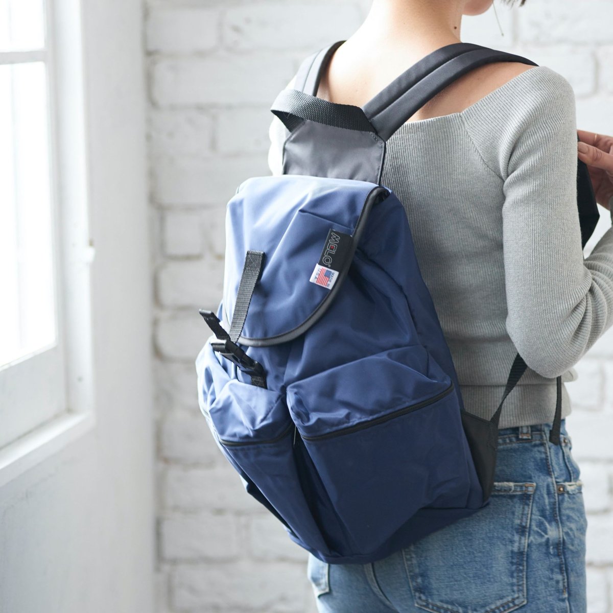 3POCKET BACK PACK(Mサイズ) PURPLE | MELO NEWYORK S